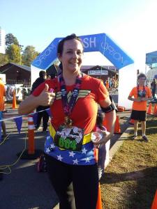 Me at the finish line of my first race!